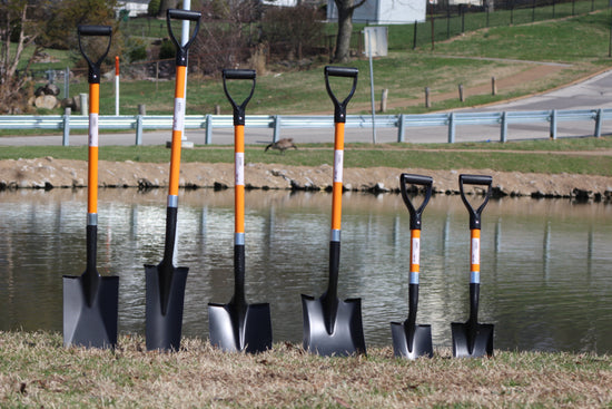 Ashman Assorted Shovels 41 in. Four Large Handle Metal Head Shovels Two 27 in. Short Handle Ashman Assorted Shovels (6-Piece)