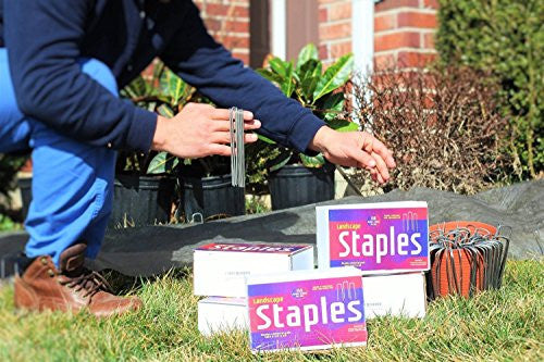 Ashman Garden Landscape Staples Stakes Pins SOD Staples for Weed Barrier Fabric, Drip Irrigation Tubing, 200 Count Heavy Duty & Anti Rust.