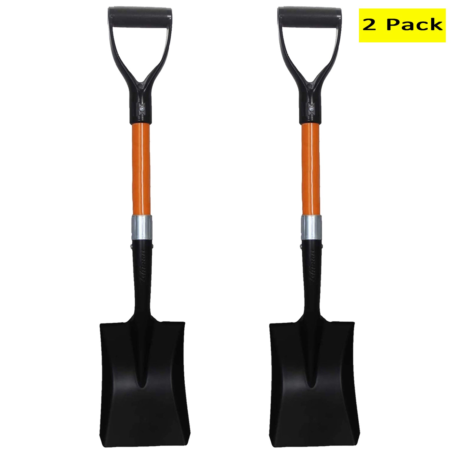Ashman Square Shovel (Medium) (2 Pack), 27 Inches in Length with D-C –  Ashman Online
