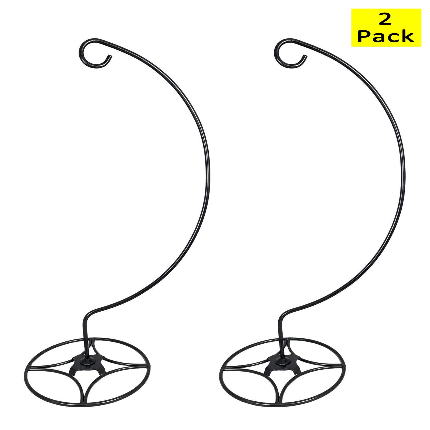 bird cage plant hanger Ashman Shepherd Hook Stand (2 Pack), Bird Cage Stand, Outdoor and Indoor Flower Basket, Patio Plant and Bird Feed Station Stand
