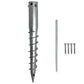 Ashman No Dig Ground Screw Anchor Spike 21 in. Galvanized Steel Post Anchor (1-Pack)