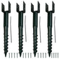 Ashman Ground Screw 30" Inch Metal No-Dig, U-Model Mailbox Post Kit, Green (4-Pack)