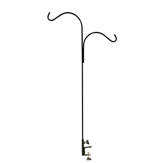 Ashman Double Span Black Deck Hook, Made of Premium Metal 46-Inch Length and ideal for Bird Feeders