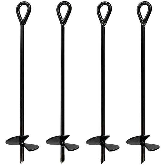 Ashman Ground Anchor, 40 in. in Length and 10MM Thick in Diameter, Ideal for Tents, Canopies, Sheds, Swing Sets, (4 Pack)