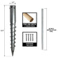 Ashman No Dig Ground Screw Anchor Spike 21 in. Galvanized Steel Post Anchor (1-Pack)