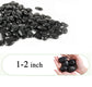 Ashman 0.5-1.5 in. Small Black Pebbles Solar 20 lbs.-Pack for Garden, Pathway Decor, Aquarium and Water fountains