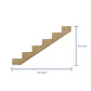 Ashman 6-Step Ground Contact Pressure Treated Pine Wood Stair Stringer