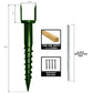 Ashman Ground Screw 30" Inch Metal No-Dig, U-Model Mailbox Post Kit, Green (1-Pack)