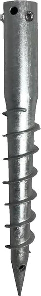 Ashman Ground Screw Round Posts (8 Pack), Outdoor No Dig Ground Screw Anchor with helical spiral, 21" Inch Long - Fits Round Post & Flag Pole Base Ground Mount Screw in Post Stake, Mailbox Posts.