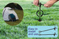Ashman Ground Anchor, 40 in. in Length and 10MM Thick in Diameter, Ideal for Tents, Canopies, Sheds, Swing Sets, (4 Pack)