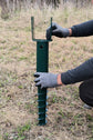 Ashman Ground Screw 30" Inch Metal No-Dig, U-Model Mailbox Post Kit, Green (1-Pack)