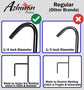 Ashman 25 in. Black Metal Outdoor Shepherd Hook (12-Pack)