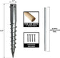 Ashman Ground Screw Round Posts (8 Pack), Outdoor No Dig Ground Screw Anchor with helical spiral, 21" Inch Long - Fits Round Post & Flag Pole Base Ground Mount Screw in Post Stake, Mailbox Posts.