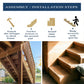 Ashman 5-Step Ground Contact Pressure Treated Pine Wood Stair Stringer