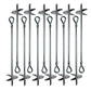 Ashman Black Ground Anchor 18 Inches in Length and 1/4 inch in Diameter, Ideal for Securing Animals, Tents, Canopies, Car Ports, Swing Sets (12 Pack)