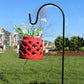 Ashman Black Shepherd Hook 48 Inch (4 Pack), 10MM Thick, Super Strong, Rust Resistant Steel Hook, Used at Weddings, Hanging Plant Baskets, and More