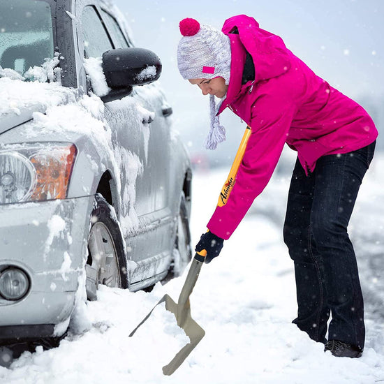 Ashman Snow Shovel with Large Scoop and Heavy Duty Handle (6 Pack)