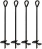 Ashman Ground Anchor 30 Inches in Length and 10MM Thick in Diameter, Ideal for Securing Animals, Tents, Canopies, Sheds, Car Ports, Swing Sets, 4 Pack