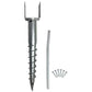 Ashman Ground Screw No Dig, U-Model Screw in Post Stake - 27" Inch Long, Fits Standard 4x4 (3.5" X 3.5" Inch) Great for Mailbox Posts - 2 Pack