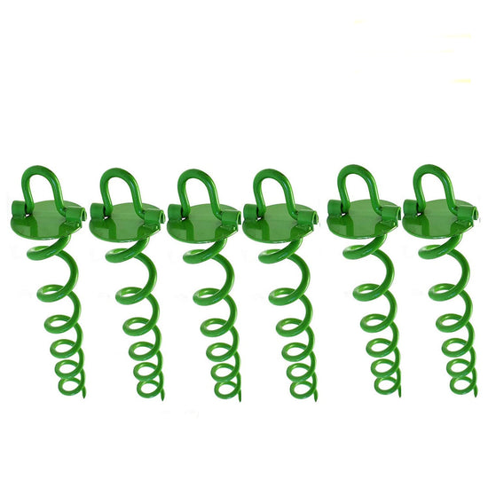 Ashman 16 Inch Spiral Ground Anchor Green Color - 500 count