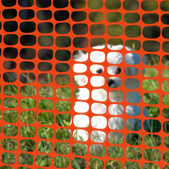 Ashman Plastic Mesh Fence, Construction Barrier Netting, Orange, 4&