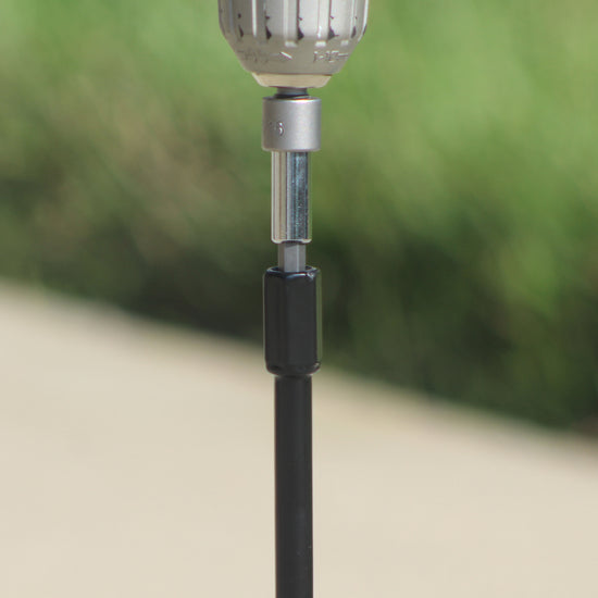 Ashman Black Ground Anchor 15 Inches in Length and 2/5 Inch Diameter Ideal for Tents, Canopies, Car Ports, Swing Sets (4 Pack).