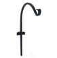 Ashman Curved Hook Plant Bracket, 18 Inches, Black, For Flower Baskets, Bird Feeders