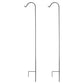 Ashman Black Shepherd Hook 92 Inch, 1/2-Inch Diameter Thick, Super Strong, Rust Resistant Steel Hook (2 pack, Black)