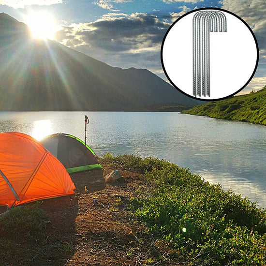 Ashman Rebar Stake Anchor 12 Inches in Length, Ideal for Securing Animals, Tents, Canopies, Sheds, Car Ports, Swing Sets (Reber Stake 8 Pack)…