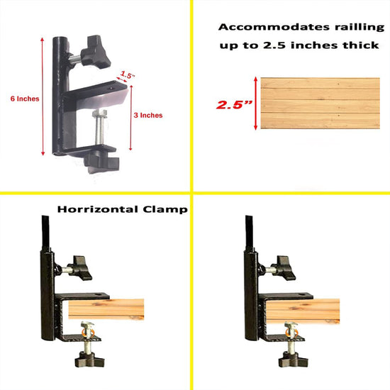 Ashman Deck Hook Clamp For Deck Hooks, 3 inch Wide