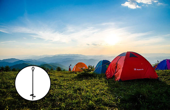 Ashman Ground Anchor 30 Inches in Length and 10MM Thick in Diameter, Ideal for Securing Animals, Tents, Canopies, Sheds, Car Ports, Swing Sets, 4 Pack