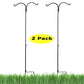 Ashman Shepherds Hook 65 Inch Two Sided Shepherd Hook, 1/2 Inch Thick, Super Strong, Rust Resistant Steel Hook Ideal for Use for Hanging Plant Baskets, Bird Feeders, and Weddings, 2 Pack