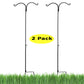 Ashman Shepherds Hook 65 Inch Two Sided Shepherd Hook, 1/2 Inch Thick, Super Strong, Rust Resistant Steel Hook Ideal for Use for Hanging Plant Baskets, Bird Feeders, and Weddings, 2 Pack