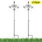 Ashman 91 Inch Adjustable Shepherds Hook with Floral Design 5/8 Inches Thick, Super Strong, Rust Resistant Steel Hook for Hanging Plant Baskets, Bird Feeders, Lanterns, Wind Chimes (2Pack)