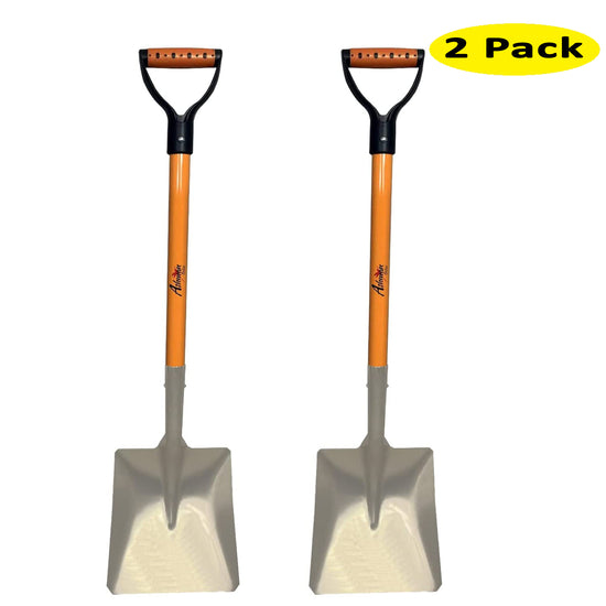 Ashman Snow Shovel with Large Scoop and Heavy Duty Handle (2 Pack)