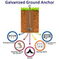 Ashman Black Ground Anchor 18 Inches in Length and 1/4 inch in Diameter, Ideal for Securing Animals, Tents, Canopies, Car Ports, Swing Sets (12 Pack)