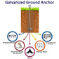 Ashman 18 Inch Galvanized Ground Anchor Bolt (4 Pack)