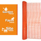 Ashman Plastic Mesh Fence, Construction Barrier Netting, Orange, 4&