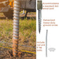 Ashman Ground Screw No Dig, U-Model Screw in Post Stake - 27" Inch Long, Fits Standard 4x4 (3.5" X 3.5" Inch) Great for Mailbox Posts