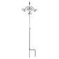 Ashman 91 Inch Adjustable Shepherds Hook with Floral Design 5/8 Inches Thick, Super Strong, Rust Resistant Steel Hook for Hanging Plant Baskets, Bird Feeders, Lanterns, Wind Chimes (2Pack)