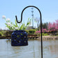 Ashman Black Shepherd Hook 48 Inch (4 Pack), 10MM Thick, Super Strong, Rust Resistant Steel Hook, Used at Weddings, Hanging Plant Baskets, and More