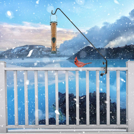 Ashman Deck Hook, Double Forged Solid Metal Single Piece Rod, Ideal for Bird Feeders, Plant Hangers, Lanterns, Wind Chimes(1, Regular Hook)