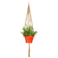 AshmanOnline Plant Hanger Macrame Jute 4 Legs 48 Inch with Beads