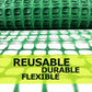 Ashman Plastic Mesh Fence, Construction Barrier Netting, Green, 4&