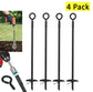 Ashman Black Ground Anchor 15 Inches in Length and 2/5 Inch Diameter Ideal for Tents, Canopies, Car Ports, Swing Sets (4 Pack).