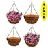 Ashman Metal Hanging Planter Basket with Coco Coir Liner Round Wire Plant Holder Chain Flower Pots Hanger for Indoor and Outdoor Garden Decoration (4)