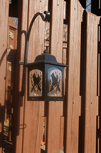 Ashman Curved Hook Plant Bracket, 18 Inches, Black, For Flower Baskets, Bird Feeders