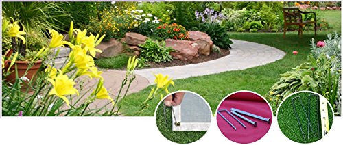 6 Landscape Sod Staples Sturdy Garden Stakes Weed Barrier Fabric Pins