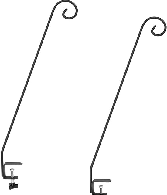 Ashman Small Deck Hook Small 2 Pack, Double Forged Solid Metal Single Piece Rod, ideal for Bird Feeders, Plant Hanging Basket