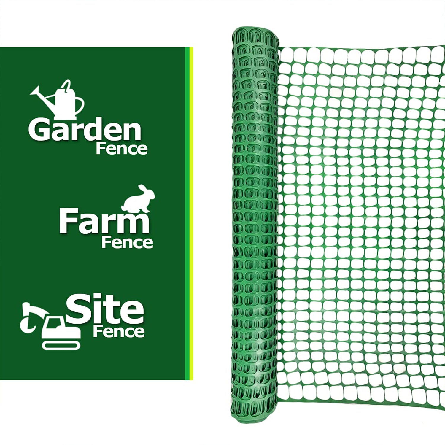 Ashman 200 ft. x 4 ft. Plastic Mesh Fence, Construction Barrier Netting, Garden Fencing, Fences Wrap, Green, 1 Roll